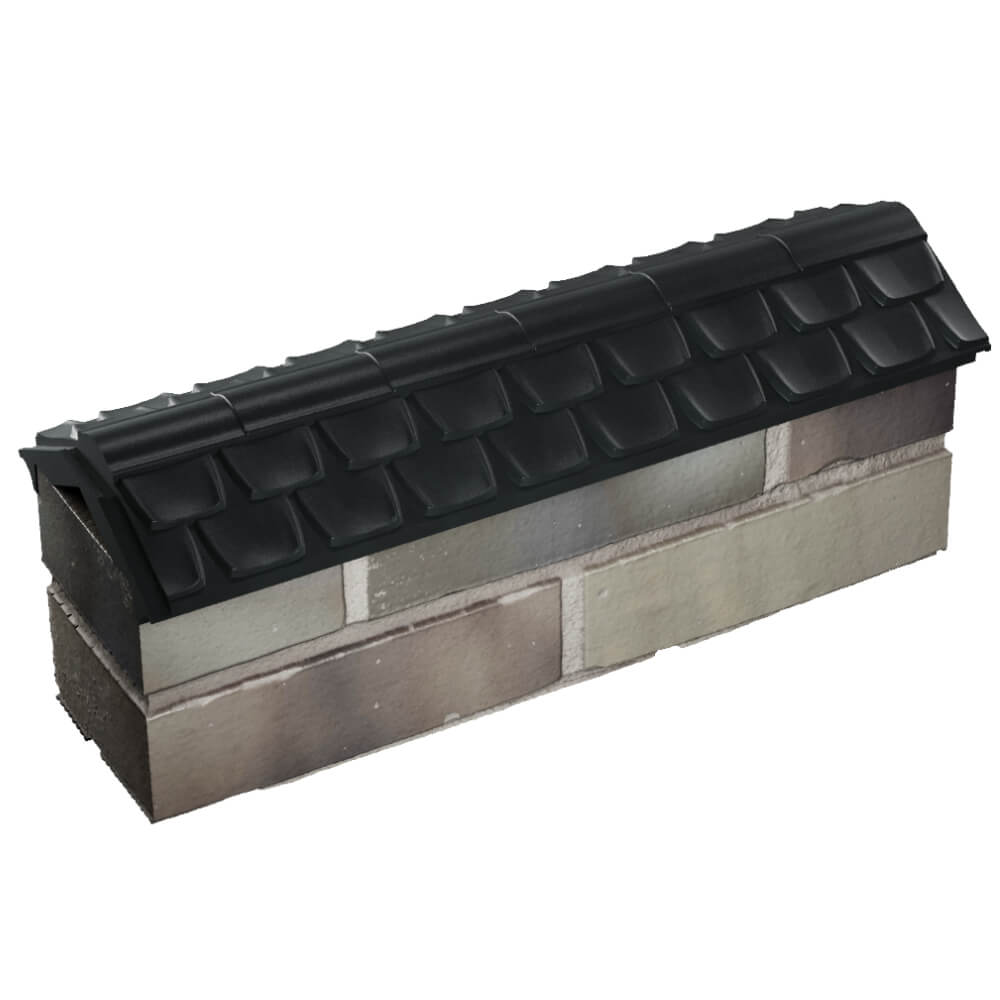 Парапет Zking Эльбрус Черный с посадкой на 0.5 кирпича (130мм) в Вологде фото