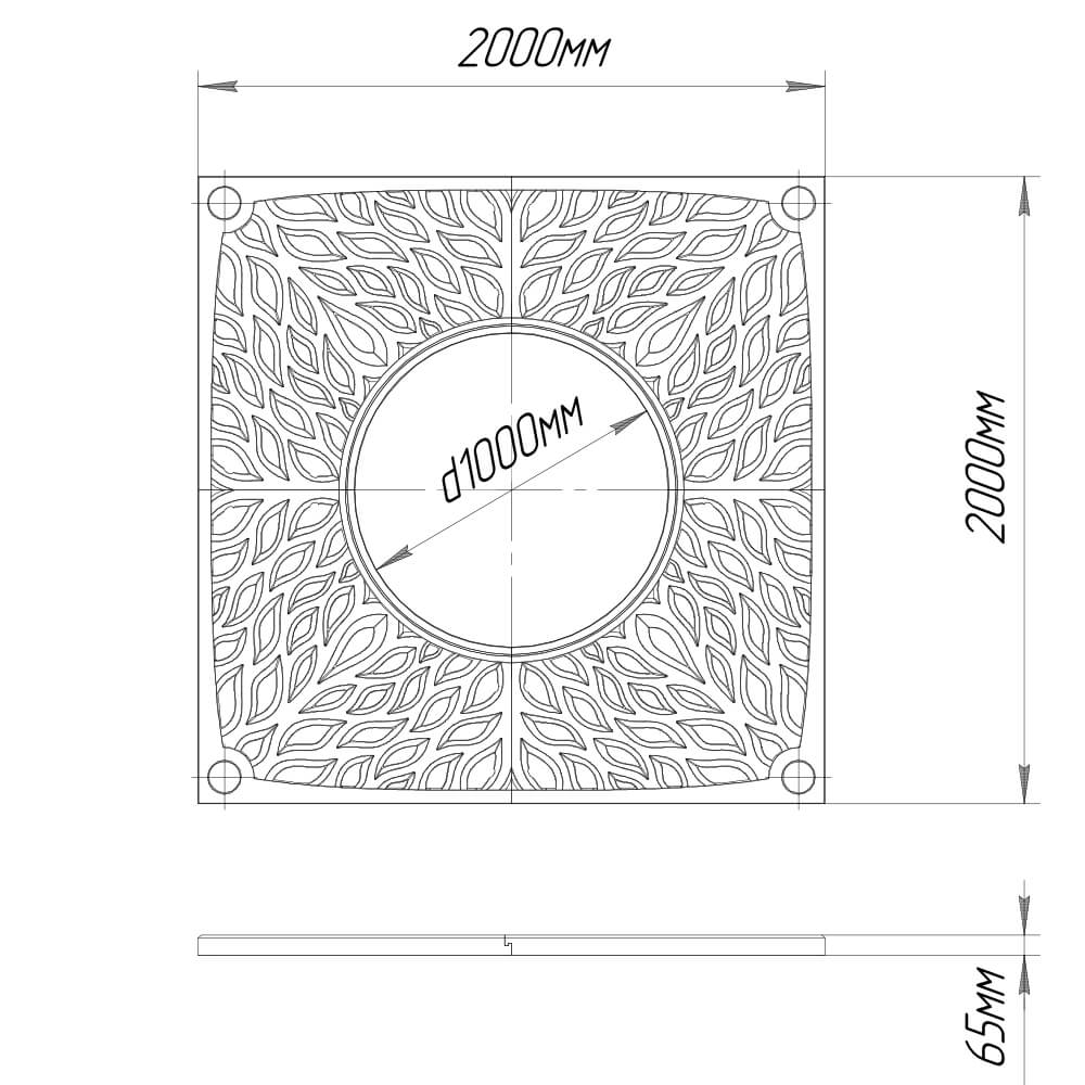 Приствольная решетка для дерева ZKING CRUST 2х2м Черная в Вологде фото
