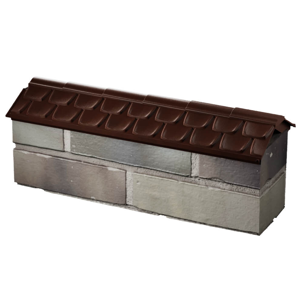 Парапет Zking Эльбрус Коричневый с посадкой на 0.5 кирпича (130мм) в Вологде фото