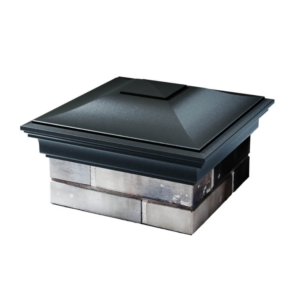 Колпак Zking Монблан Черный на столб 1.5х1.5 еврокирпича 0.7НФ (355х355мм) в Вологде фото