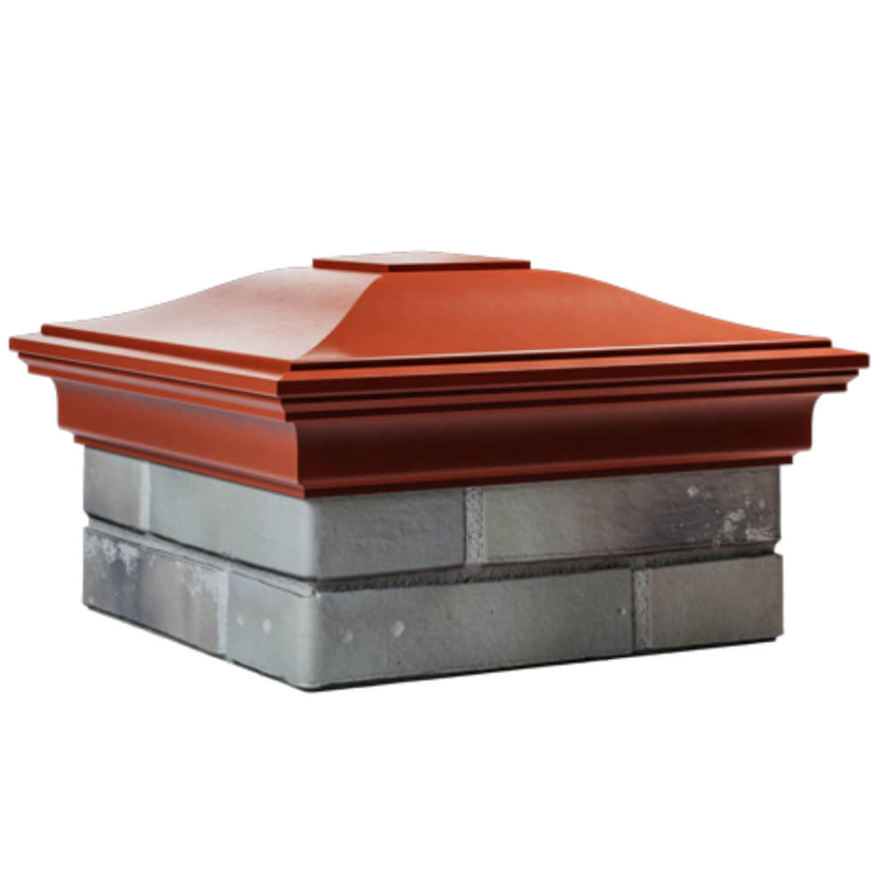 Колпак Zking Монблан Красный на столб 1.5х1.5 кирпича (385х385мм) в Вологде фото