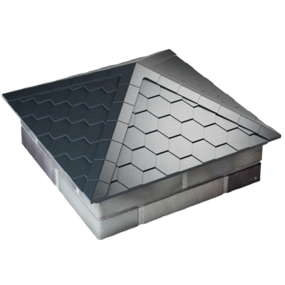 Колпак Zking Эверест Серый на столб 2х2 кирпича (535х535мм) Вологда фото