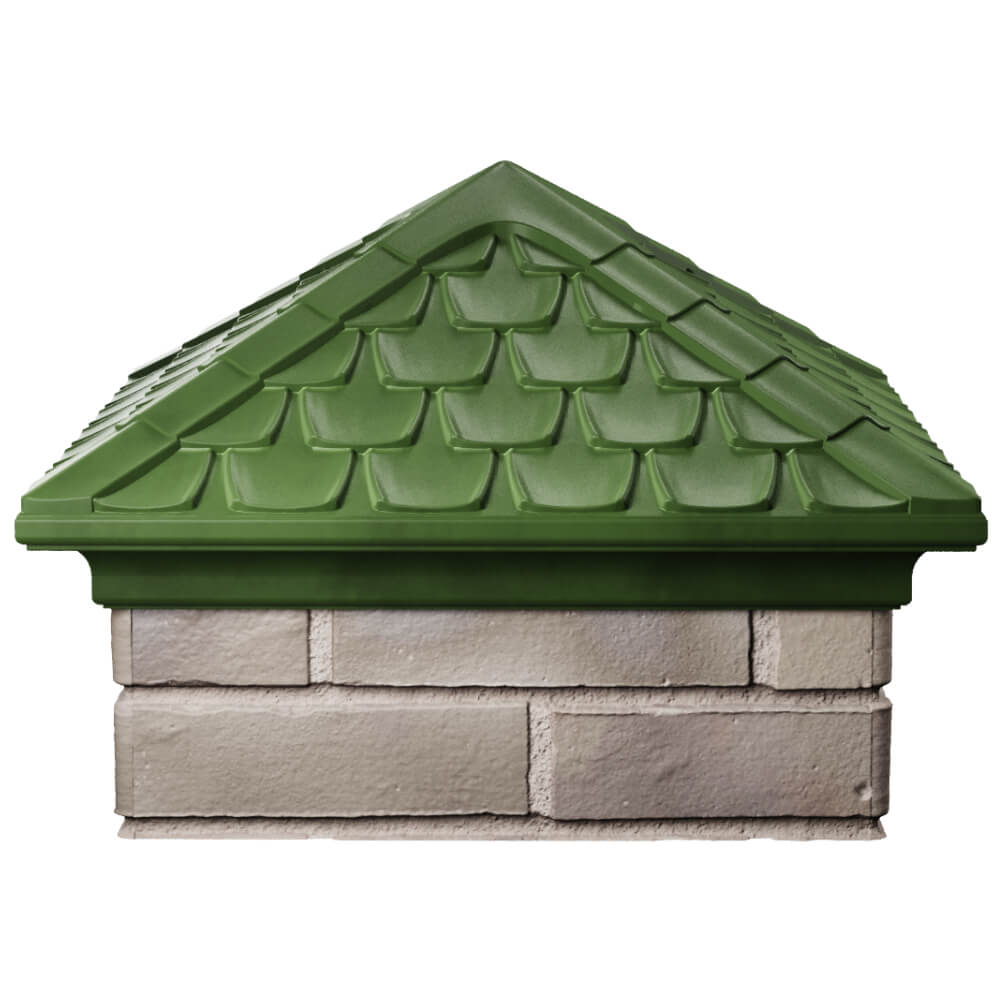 Колпак Zking Эльбрус Зеленый на столб 1.5х1.5 кирпича (385х385мм) Вологда фото