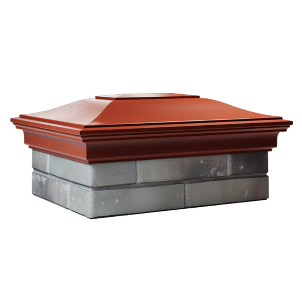 Колпак Zking Монблан Красный на столб 2х1.5 кирпича (515х385мм) в Вологде фото