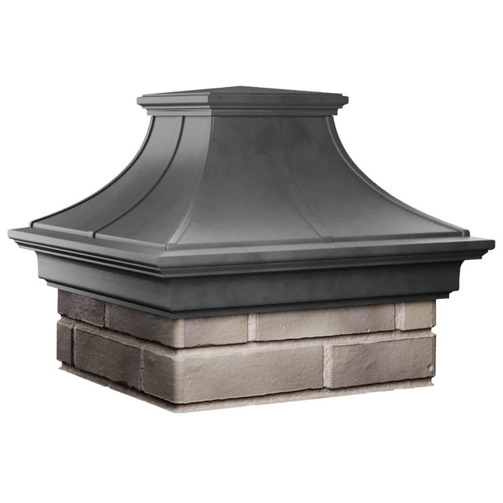 Колпак Zking Монблан Премиум Серый на столб 1.5х1.5 кирпича (385х385мм) в Вологде фото