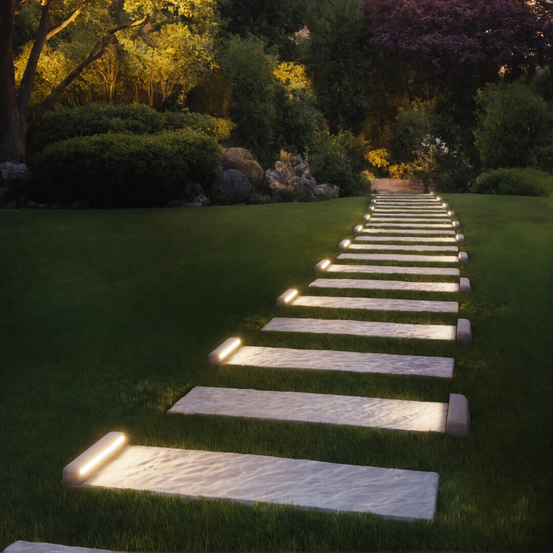 LED Светильник для шаговой плиты STONE Светлая Галька 330х75х98мм в Вологде фото