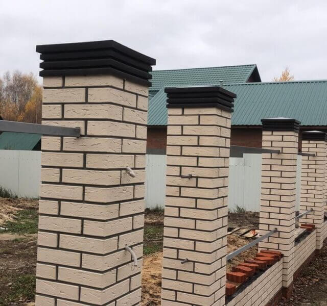 Колпак Zking Бона ХайТек Коричневый на столб 1.5х1.5 кирпича (385х385мм) в Вологде фото