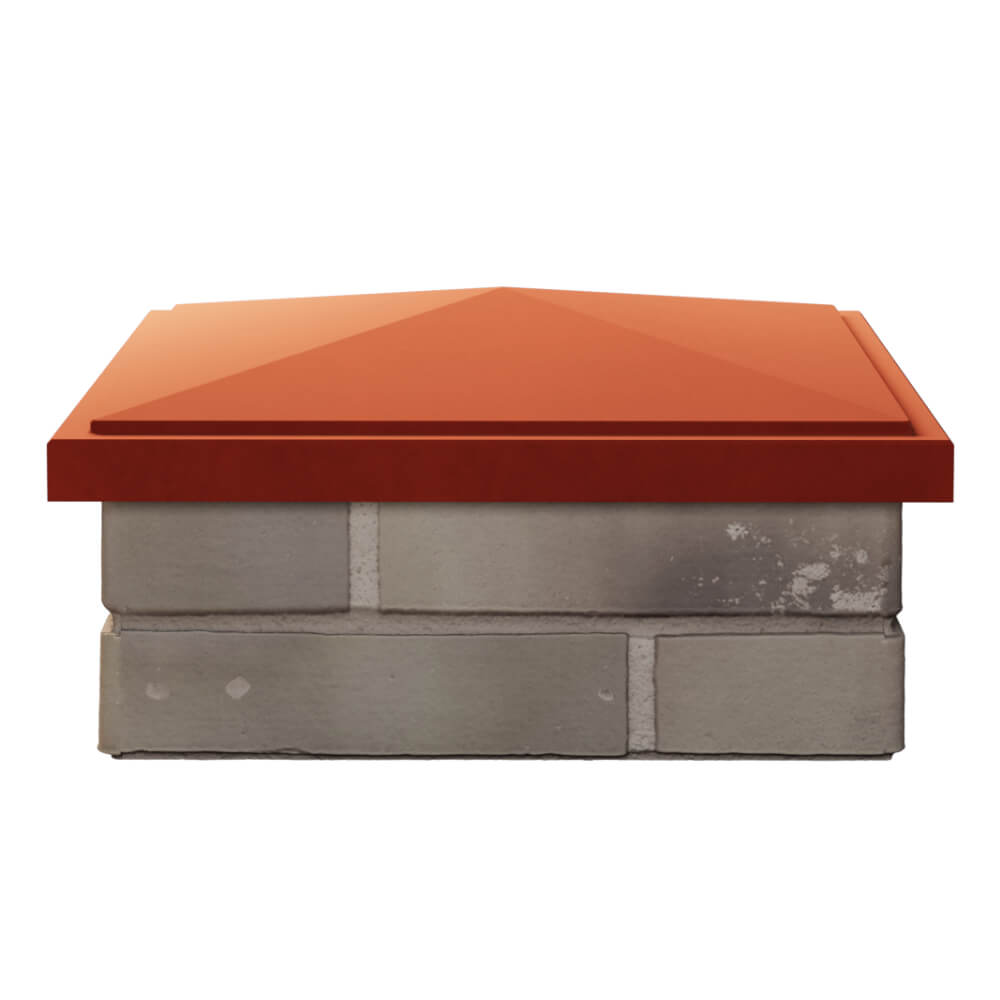 Колпак Zking БонаМоно Красный на столб 1.5х1.5 кирпича (385х385, 400х400мм) Вологда фото