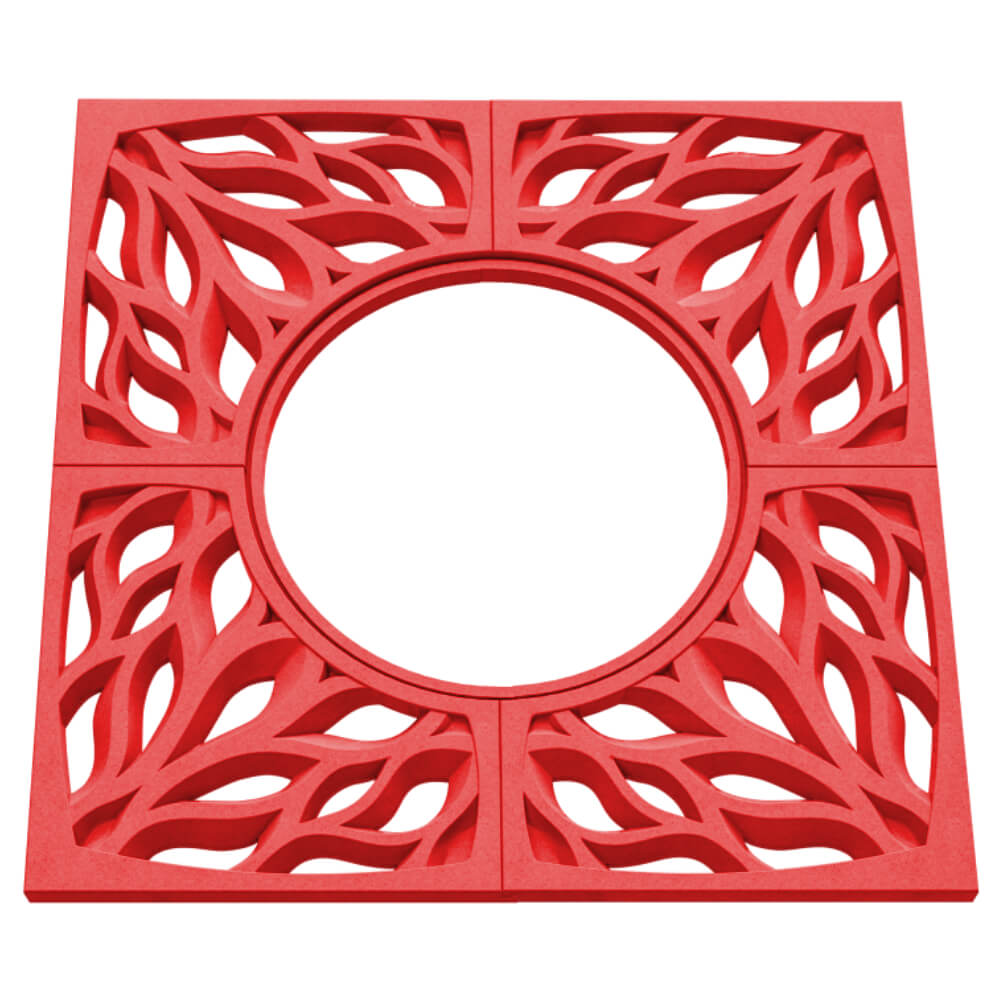 Приствольная решетка для дерева ZKING CRUST 1.2х1.2м Красная в Вологде фото