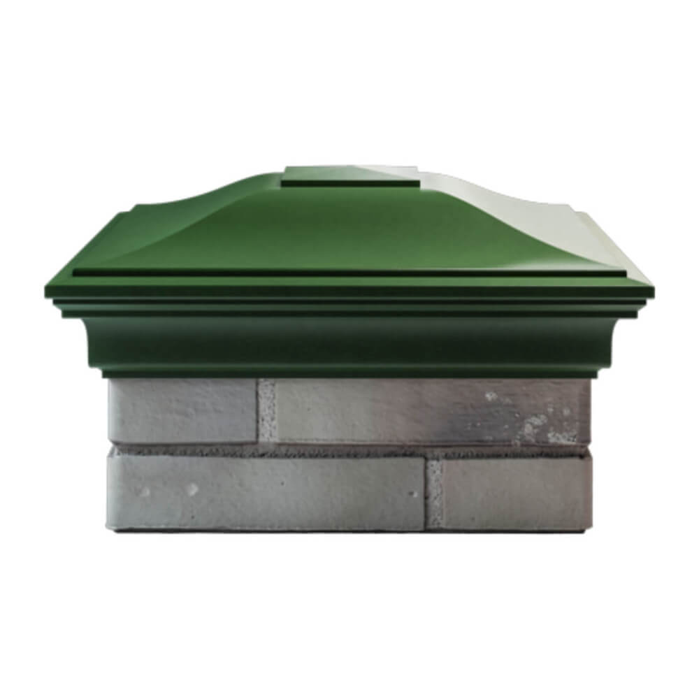 Колпак Zking Монблан Зеленый на столб 1.5х1.5 еврокирпича 0.7НФ (355х355мм) Вологда фото