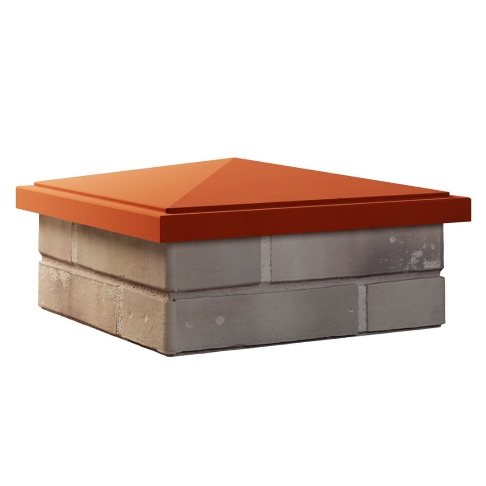 Колпак Zking БонаМоно Красный на столб 1.5х1.5 кирпича (385х385, 400х400мм) в Вологде фото