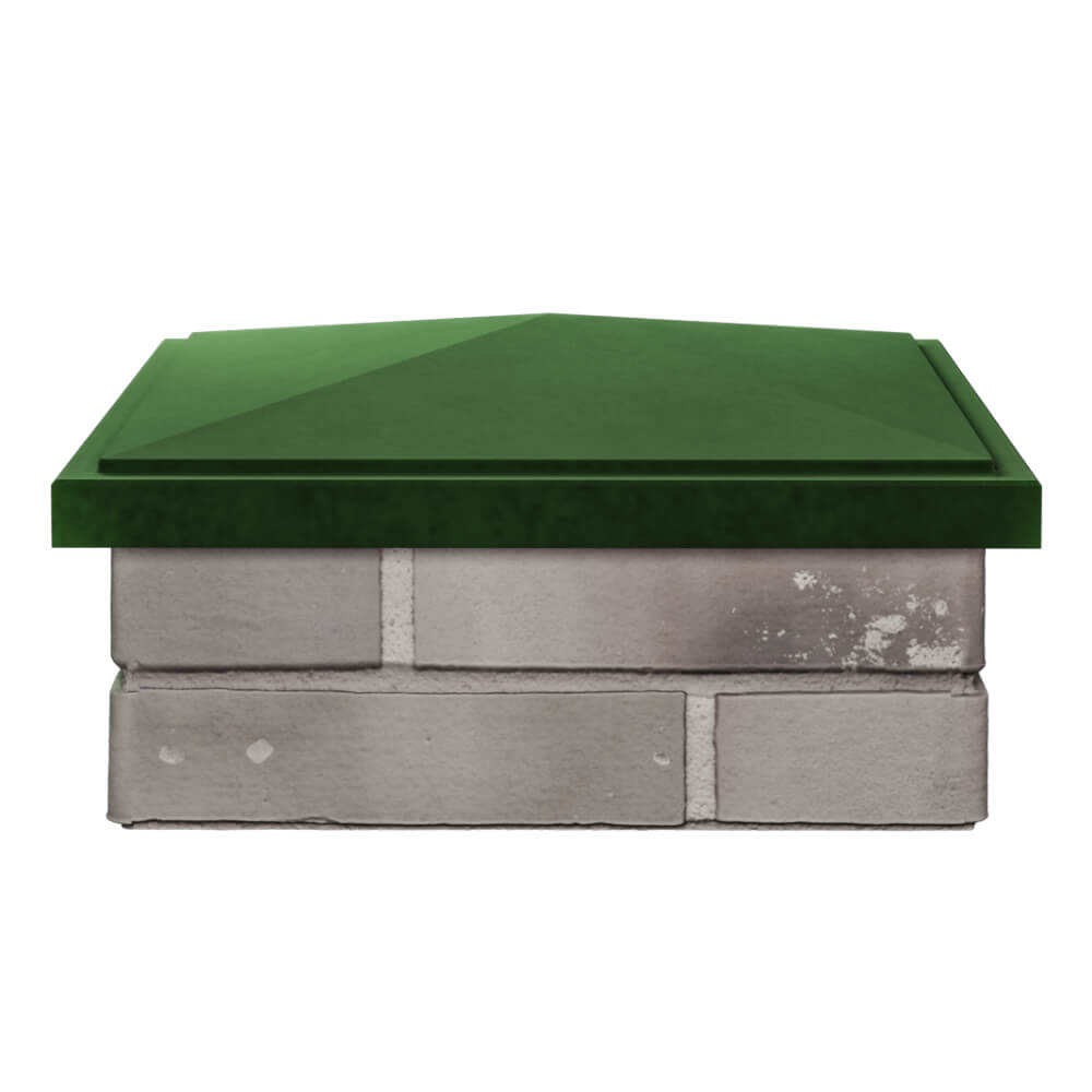 Колпак Zking БонаМоно Зеленый на столб 1.5х1.5 кирпича (385х385, 400х400мм) Вологда фото