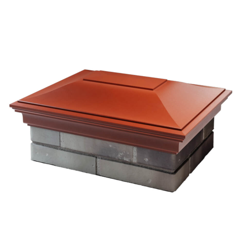 Колпак Zking Монблан Красный на столб 2х1.5 кирпича (515х385мм) в Вологде фото