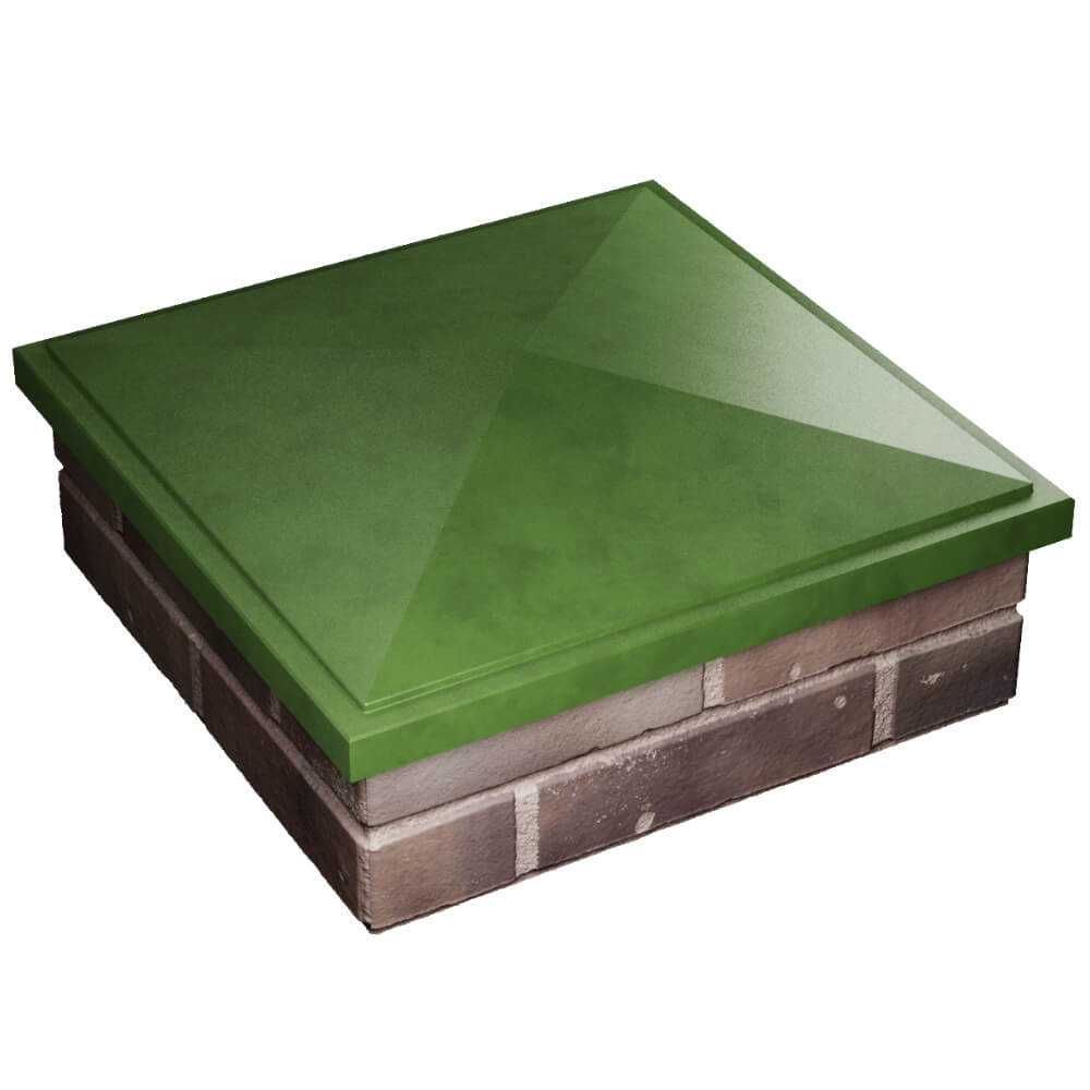 Колпак Zking БонаМоно Зеленый на столб 2х2 кирпича (515х515, 530х530мм) в Вологде фото