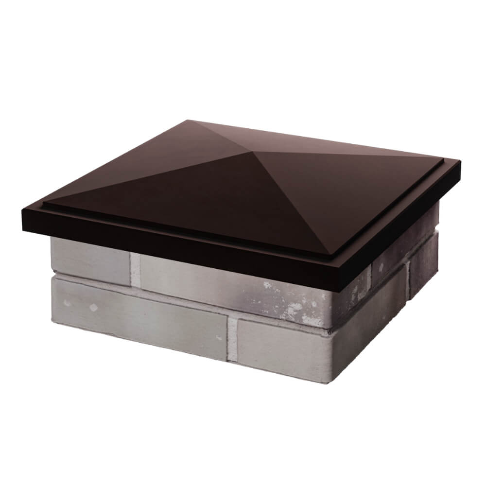 Колпак Zking БонаМоно Коричневый на столб 1.5х1.5 кирпича (385х385, 400х400мм) в Вологде фото