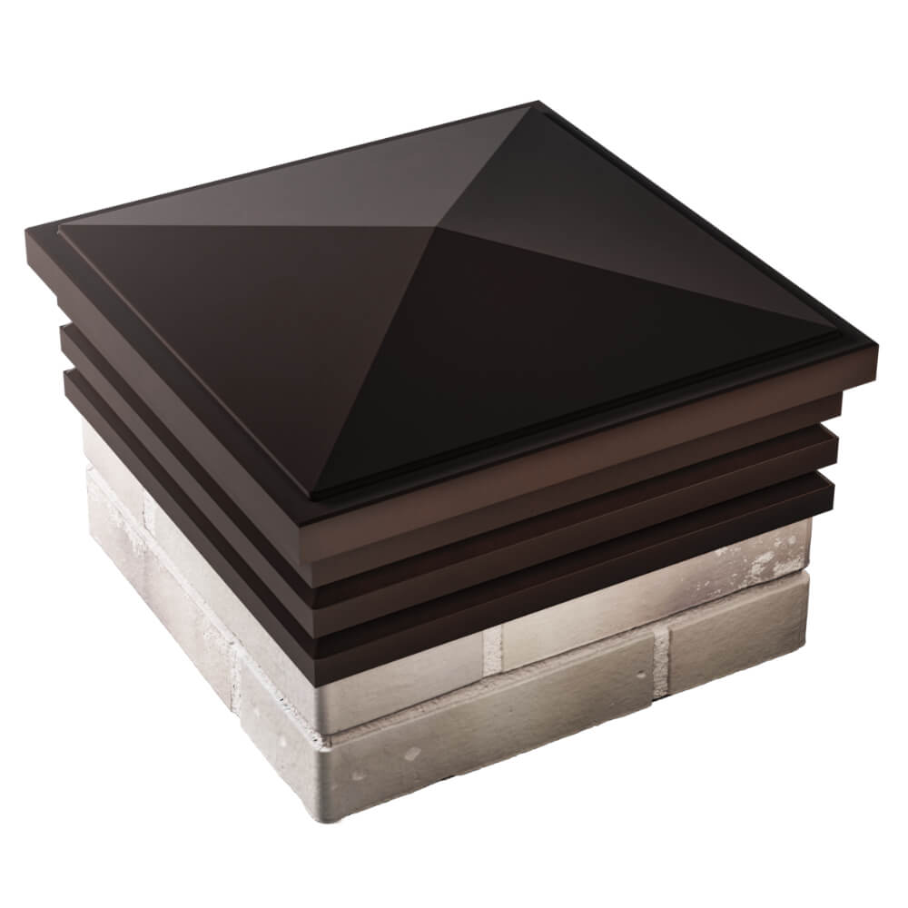 Колпак Zking Бона ХайТек Коричневый на столб 1.5х1.5 кирпича (385х385мм) в Вологде фото