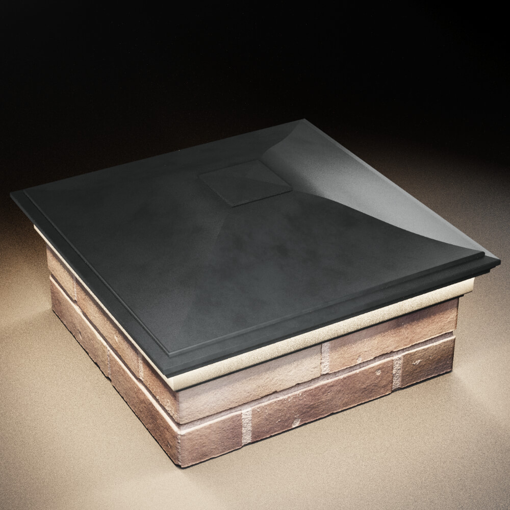 Колпак Zking Монблан Серый на столб 2х2 кирпича (515х515мм) c подсветкой в Вологде фото