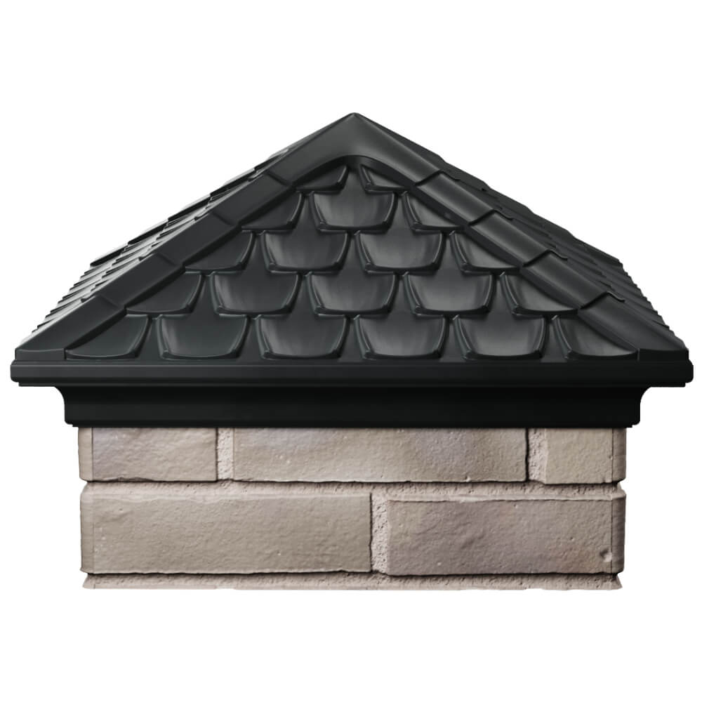 Колпак Zking Эльбрус Черный на столб 1.5х1.5 кирпича (385х385мм) Вологда фото