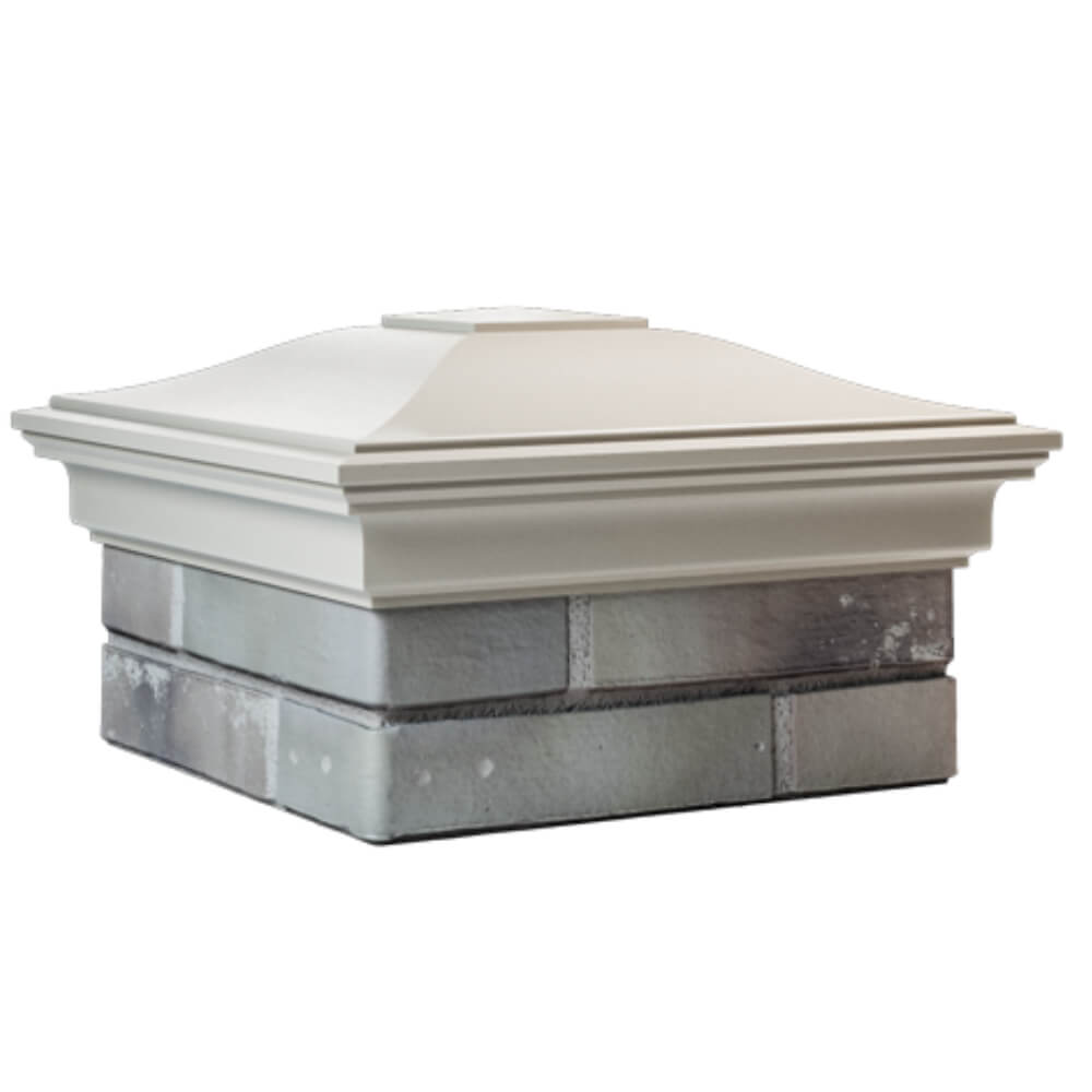 Колпак Zking Монблан Бежевый на столб 1.5х1.5 кирпича (385х385мм) в Вологде фото