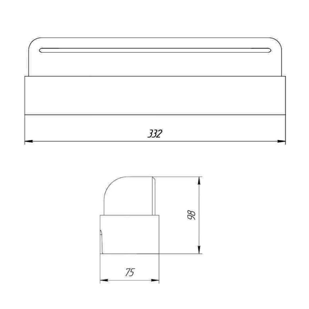 LED Светильник для шаговой плиты STONE Графитовый Серый 330х75х98мм в Вологде фото
