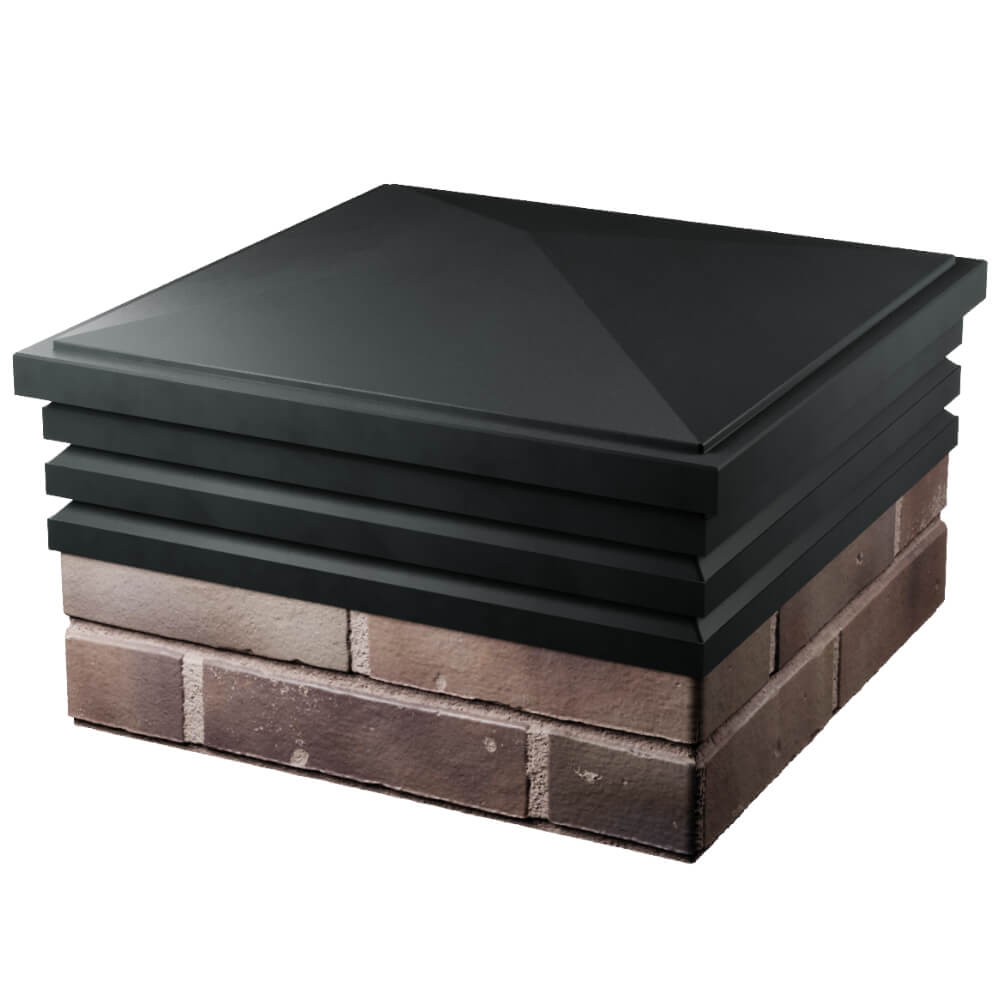 Колпак Zking Бона ХайТек Черный на столб 2х2 кирпича (513х513мм) в Вологде фото