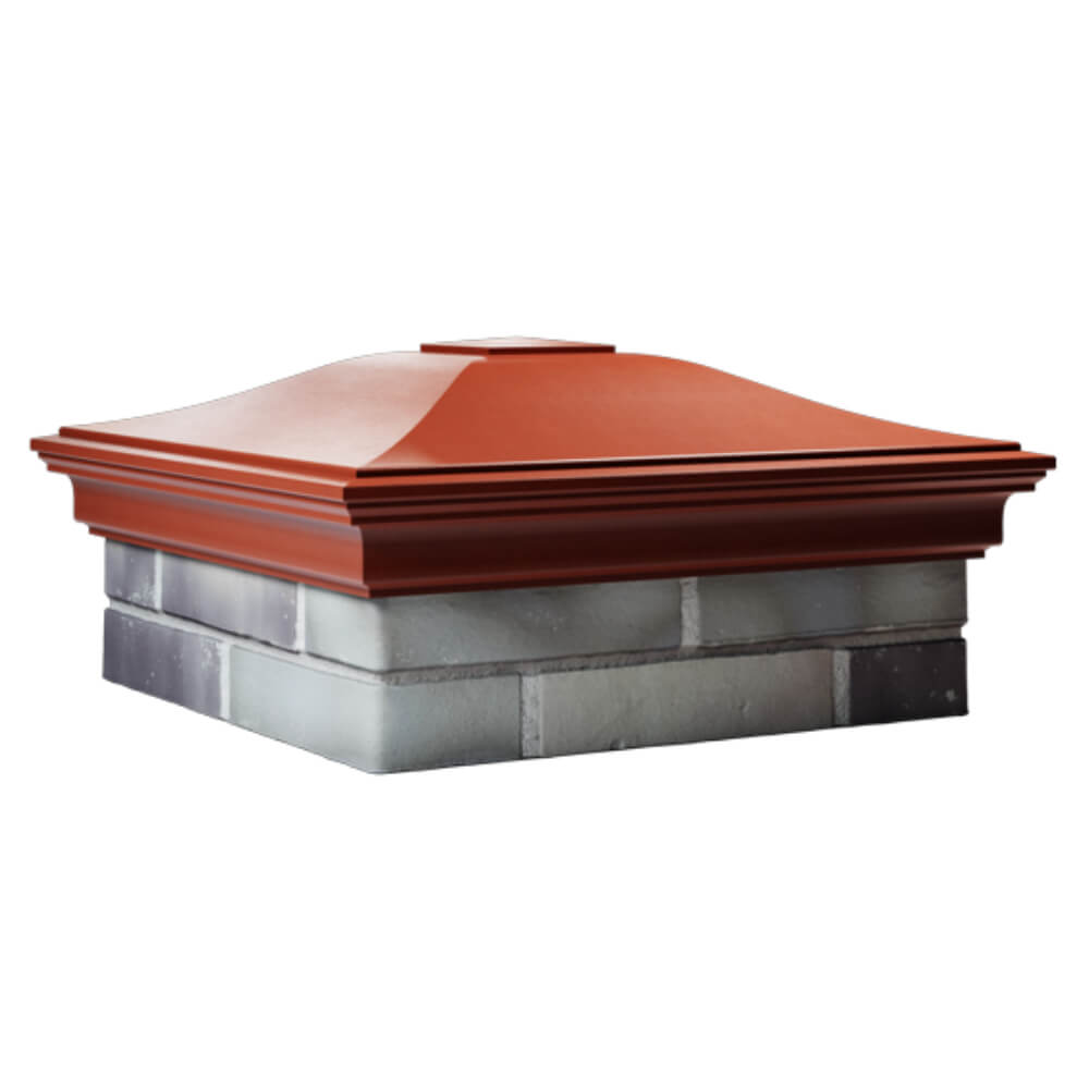 Колпак Zking Монблан Красный на столб 2х2 кирпича (515х515мм) в Вологде фото