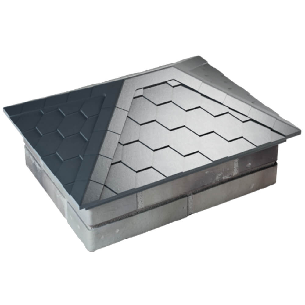 Колпак Zking Эверест Серый на столб 2х1.5 кирпича (520х390мм) Вологда фото