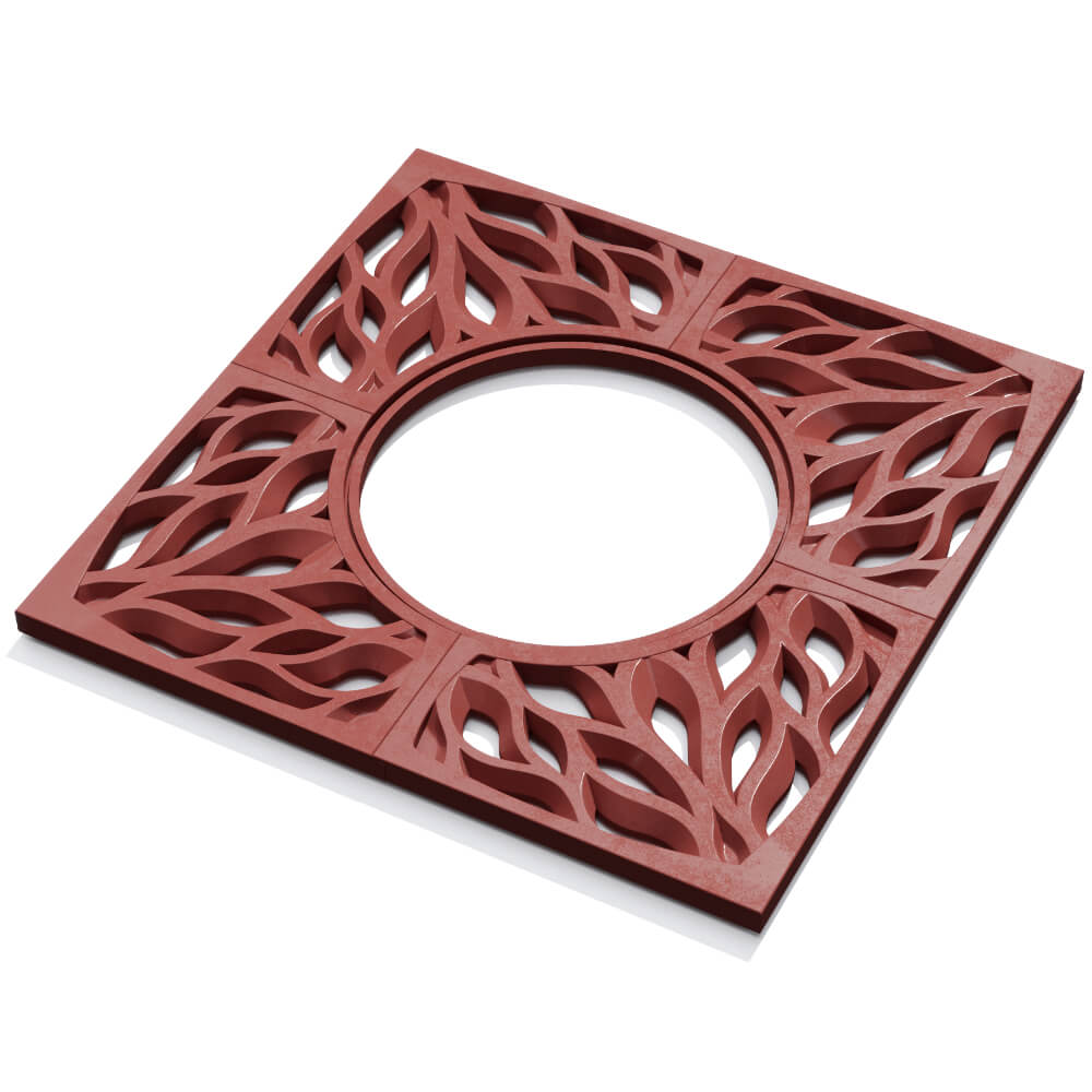 Приствольная решетка для дерева ZKING CRUST 1.2х1.2м Красная в Вологде фото