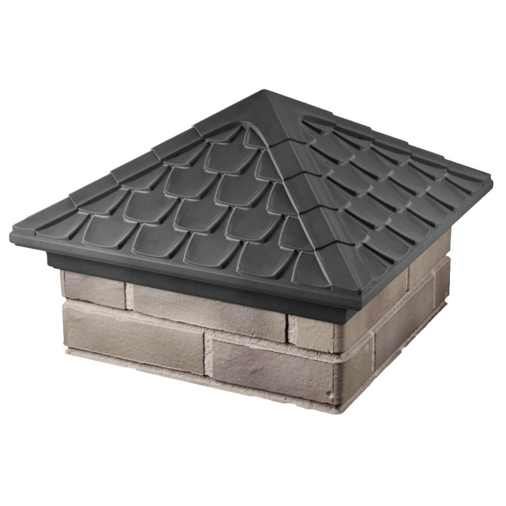 Колпак Zking Эльбрус Серый на столб 1.5х1.5 кирпича (385х385мм) в Вологде фото