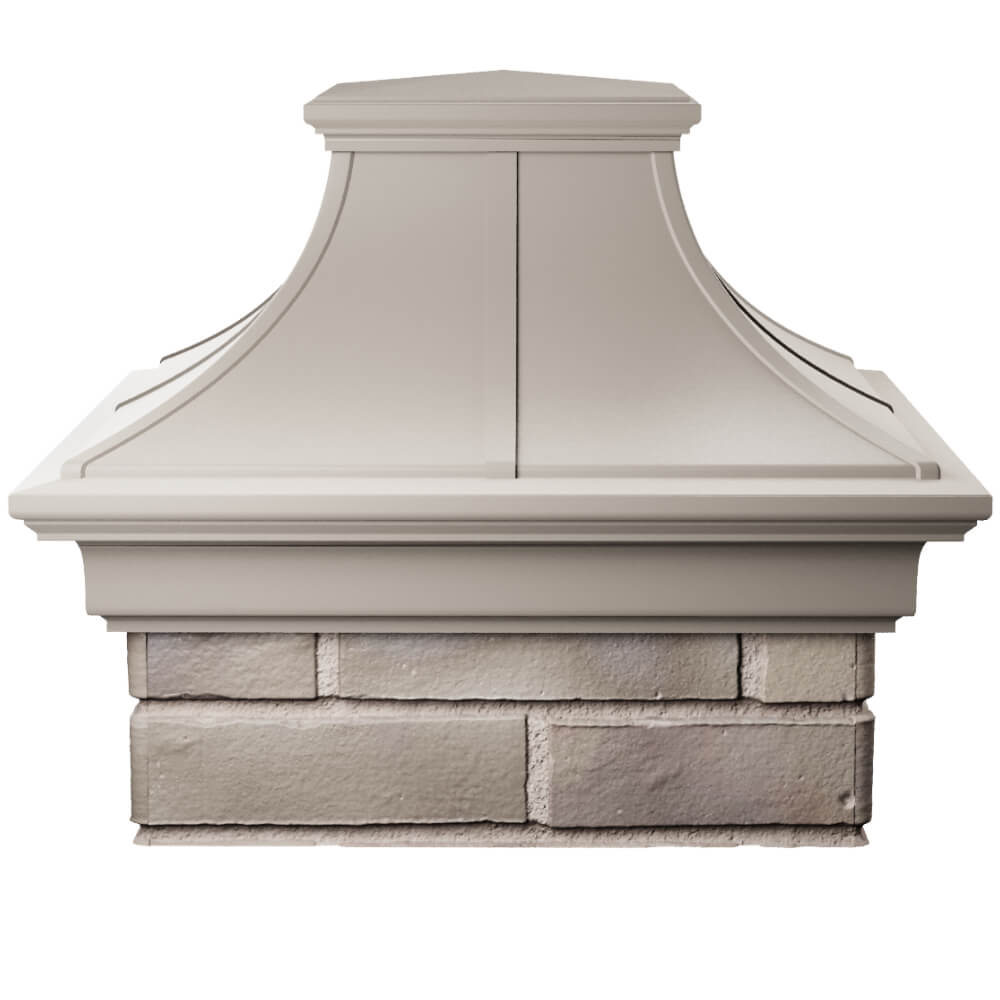 Колпак Zking Монблан Премиум Бежевый на столб 1.5х1.5 кирпича (385х385мм) Вологда фото