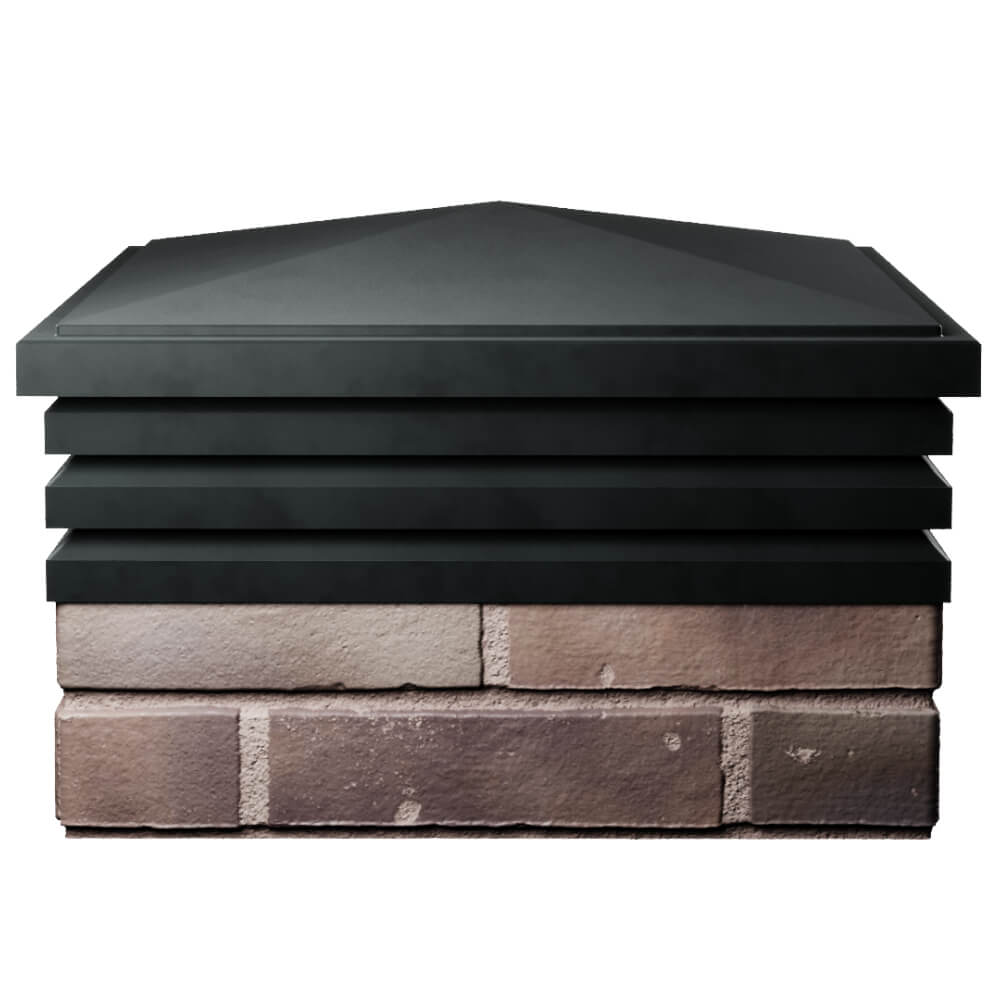 Колпак Zking Бона ХайТек Черный на столб 2х2 кирпича (513х513мм) Вологда фото