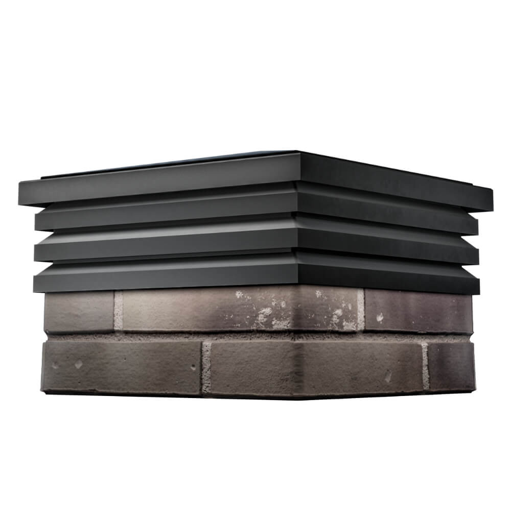 Колпак Zking Бона ХайТек Черный на столб 1.5х1.5 кирпича (385х385мм) в Вологде фото