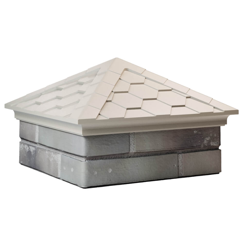 Колпак Zking Эверест Бежевый на столб 1.5х1.5 кирпича (390х390мм) в Вологде фото