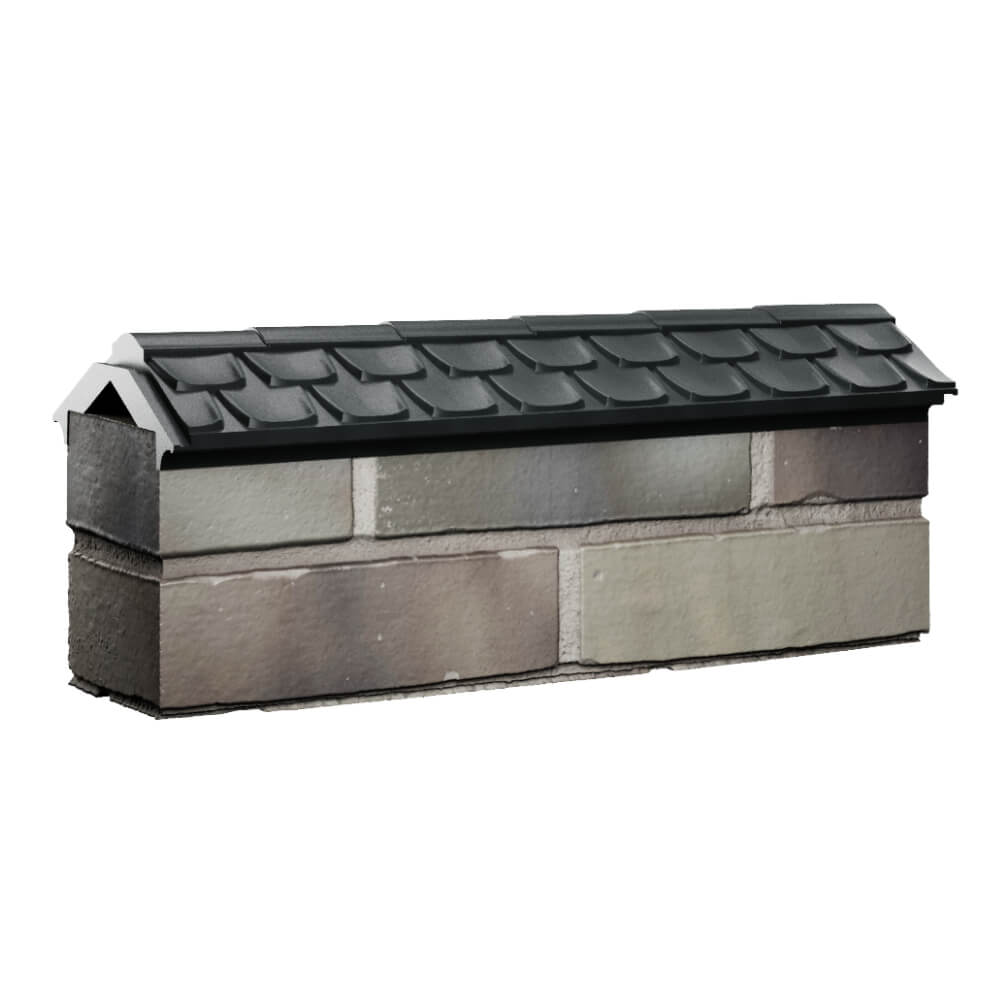 Парапет Zking Эльбрус Черный с посадкой на 0.5 кирпича (130мм) Вологда фото