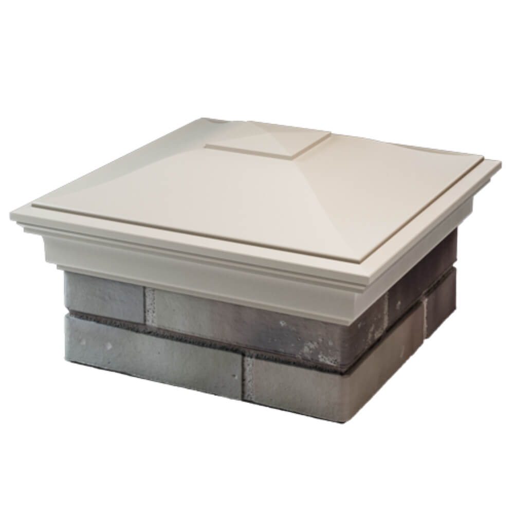 Колпак Zking Монблан Бежевый на столб 1.5х1.5 кирпича (385х385мм) в Вологде фото