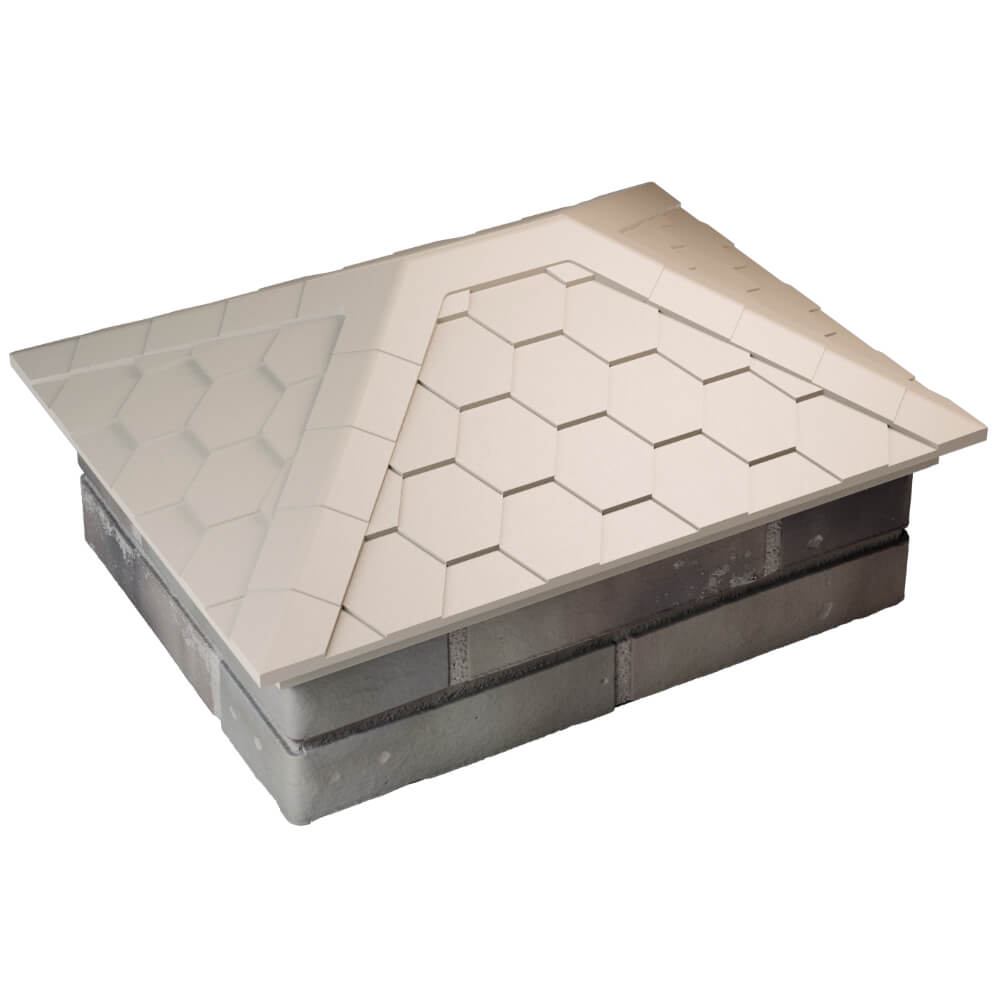 Колпак Zking Эверест Бежевый на столб 2х1.5 кирпича (520х390мм) Вологда фото