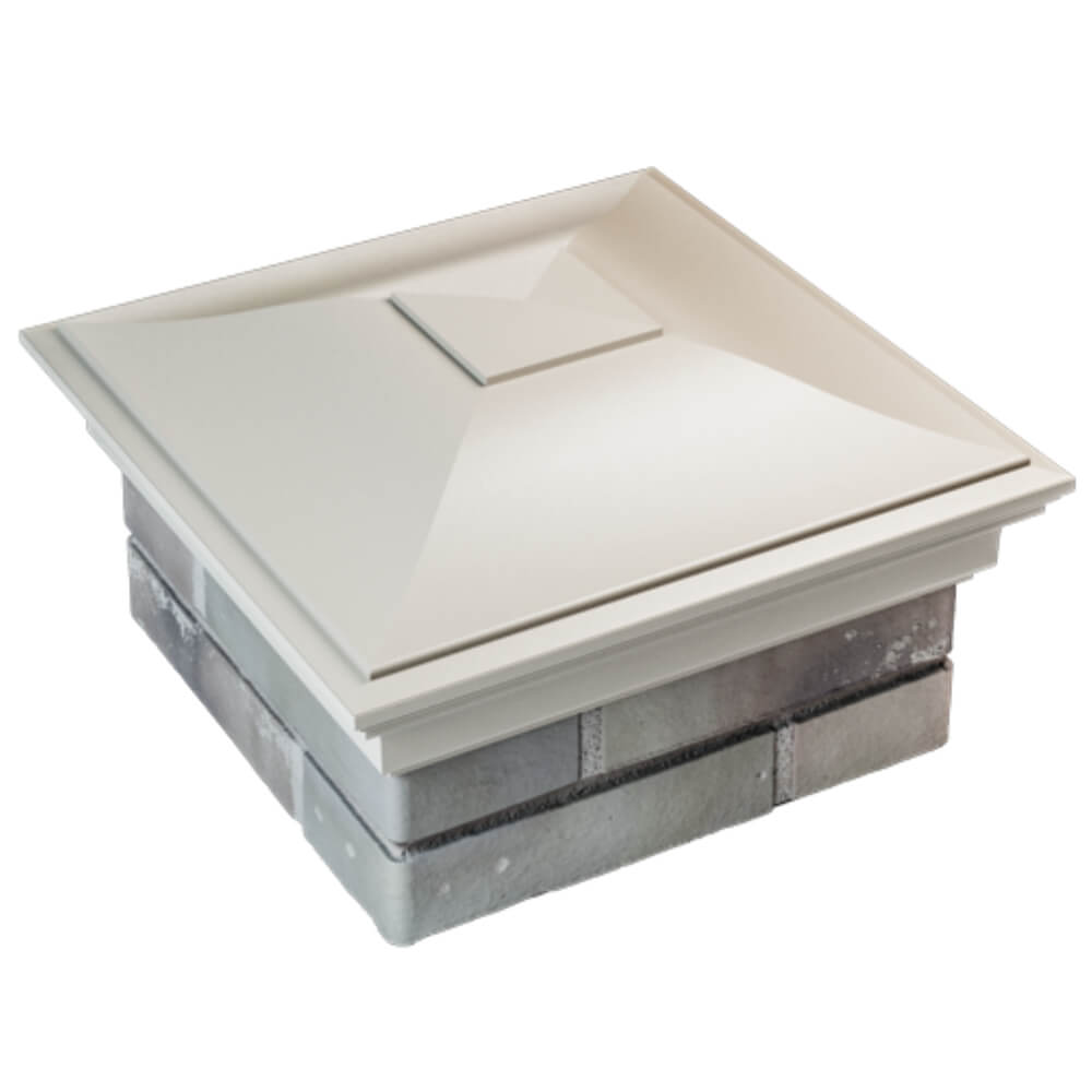 Колпак Zking Монблан Бежевый на столб 1.5х1.5 кирпича (385х385мм) в Вологде фото