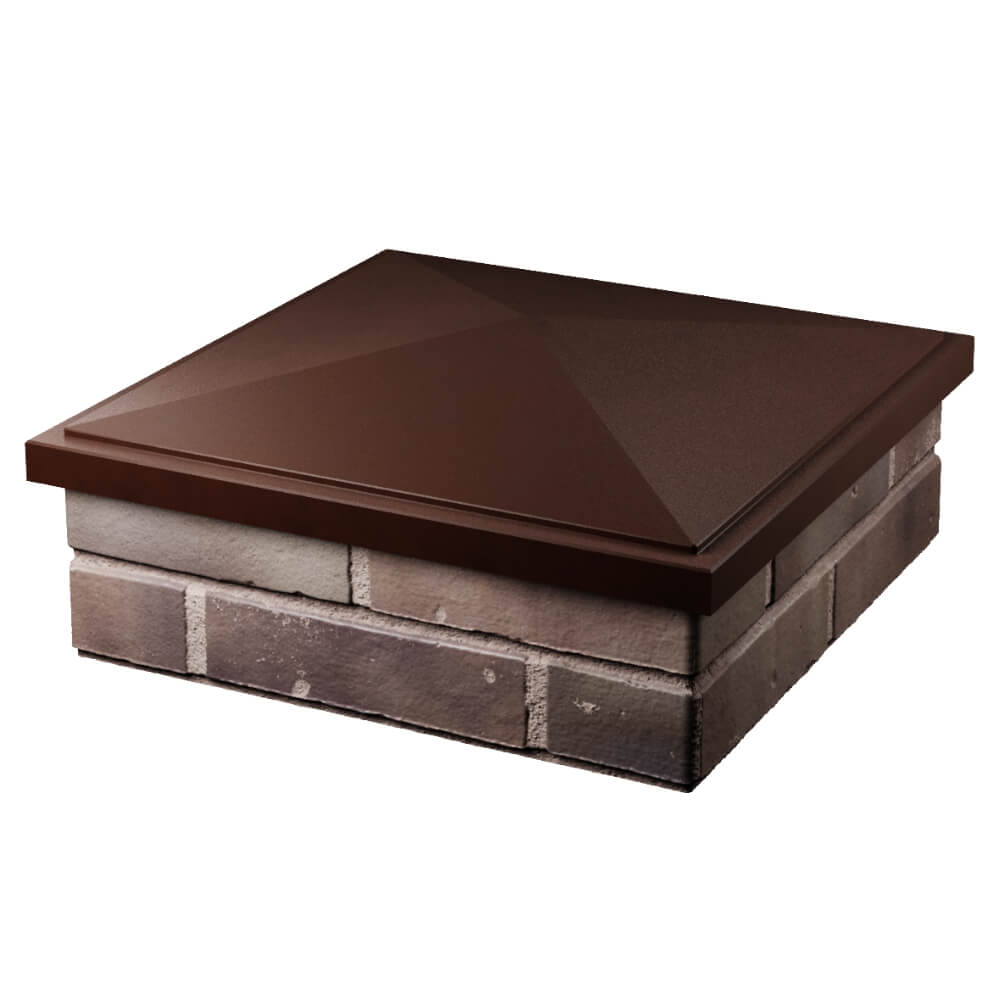 Колпак Zking БонаМоно Коричневый на столб 2х2 кирпича (515х515, 530х530мм) в Вологде фото