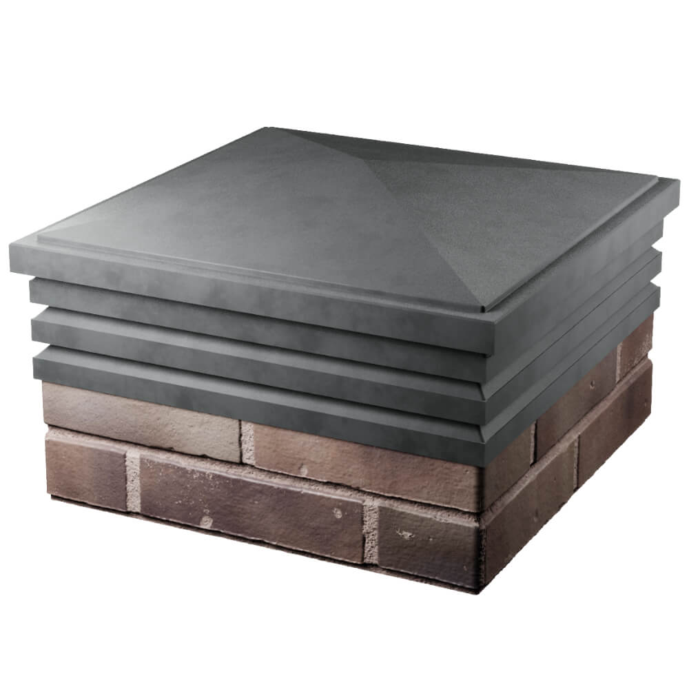 Колпак Zking Бона ХайТек Серый на столб 2х2 кирпича (513х513мм) в Вологде фото