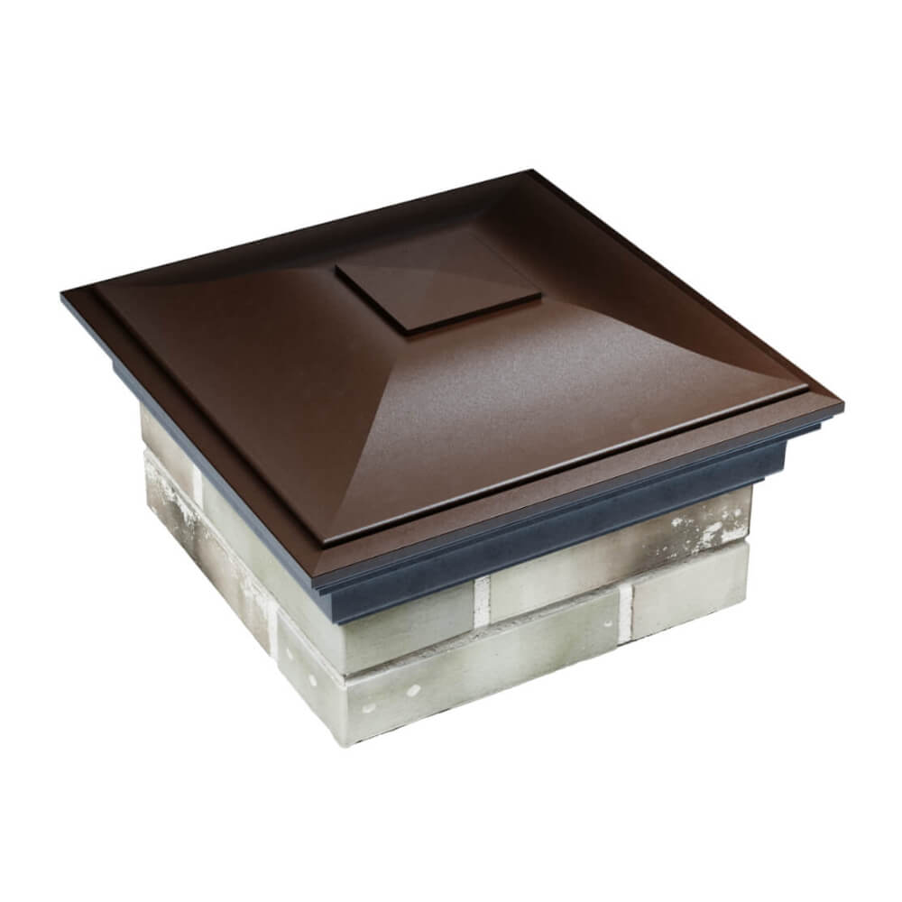 Колпак Zking Монблан Коричневый на столб 1.5х1.5 еврокирпича 0.7НФ (355х355мм) в Вологде фото