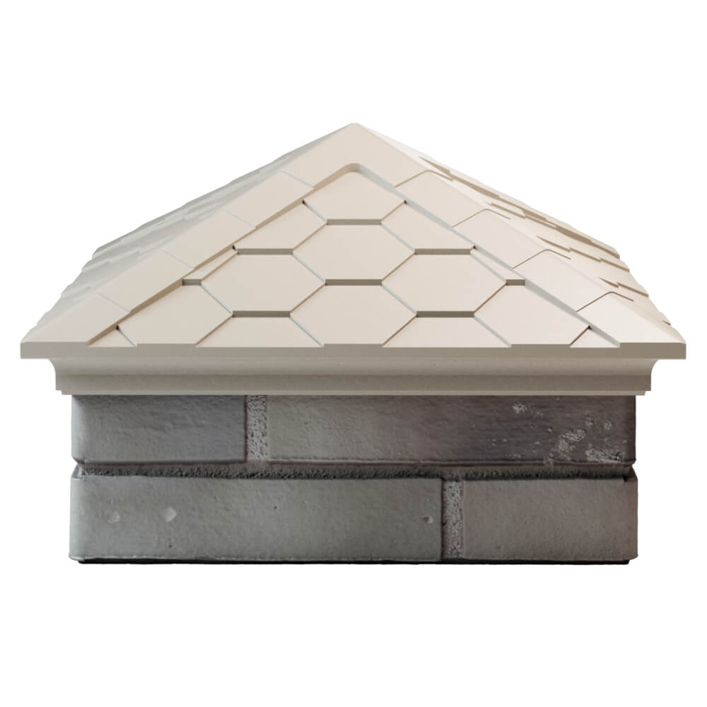 Колпак Zking Эверест Бежевый на столб 1.5х1.5 кирпича (390х390мм) Вологда фото