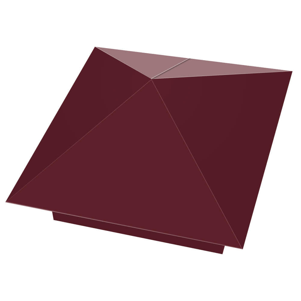 Колпак металлический 390х390мм RAL3005 Красное Вино заборный Вологда фото