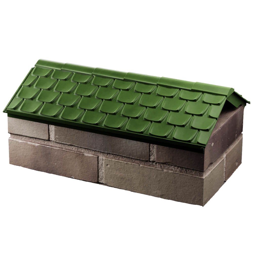 Парапет Zking Эльбрус Зеленый с посадкой на 1 кирпич (255мм) в Вологде фото