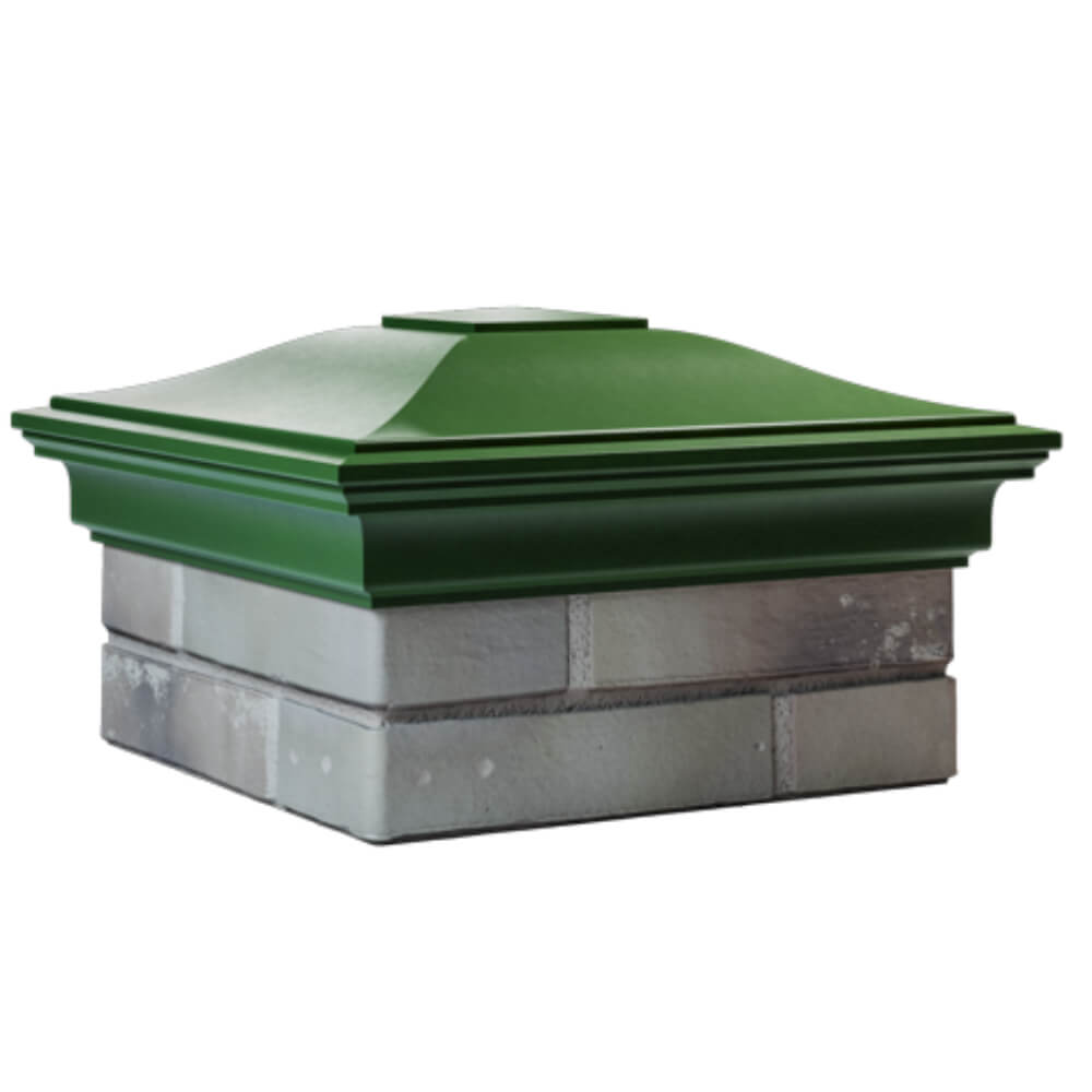 Колпак Zking Монблан Зеленый на столб 1.5х1.5 кирпича (385х385мм) в Вологде фото