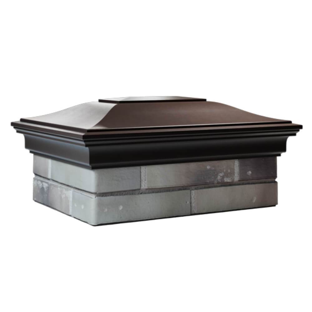 Колпак Zking Монблан Коричневый на столб 2х1.5 кирпича (515х385мм) в Вологде фото