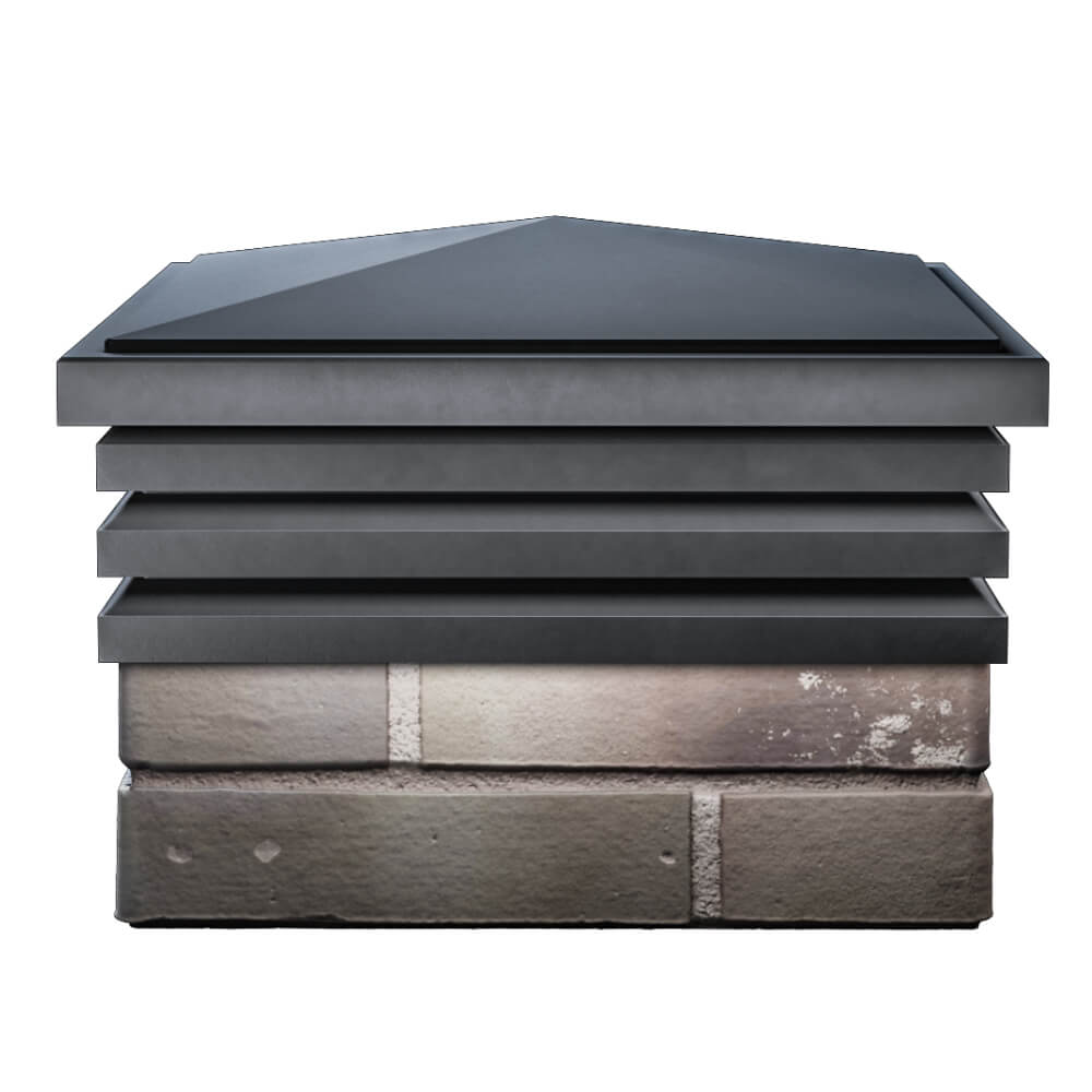 Колпак Zking Бона ХайТек Серый на столб 1.5х1.5 кирпича (385х385мм) Вологда фото