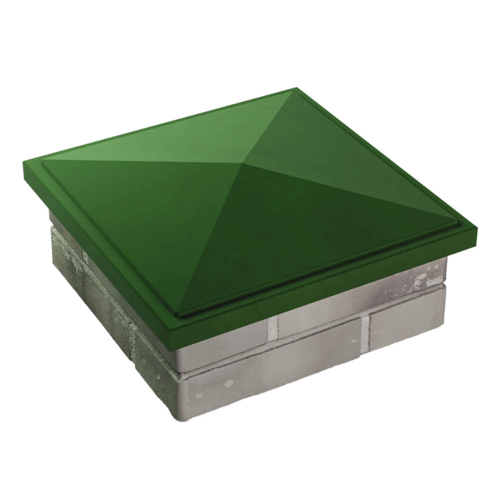 Колпак Zking БонаМоно Зеленый на столб 1.5х1.5 кирпича (385х385, 400х400мм) в Вологде фото