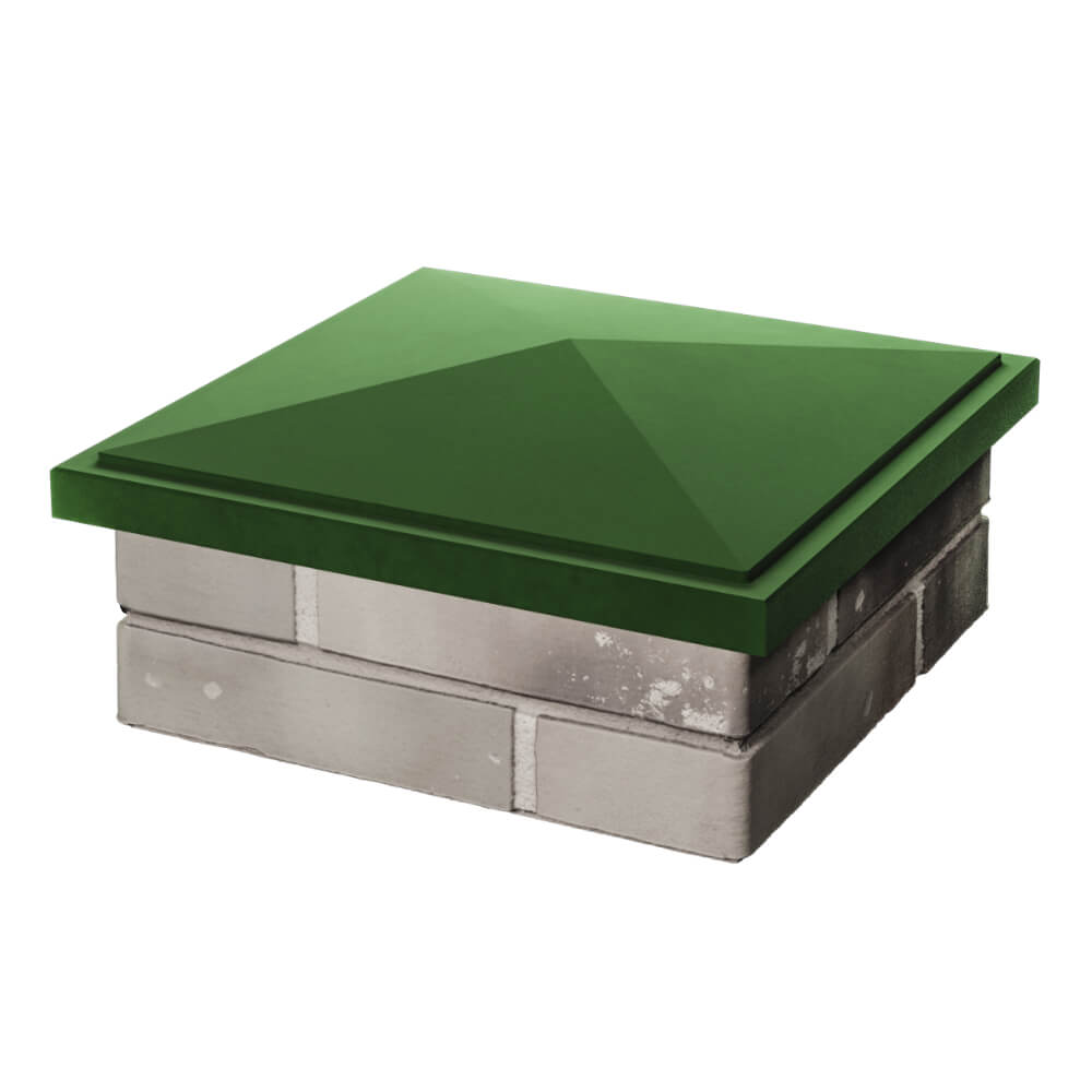 Колпак Zking БонаМоно Зеленый на столб 1.5х1.5 кирпича (385х385, 400х400мм) в Вологде фото