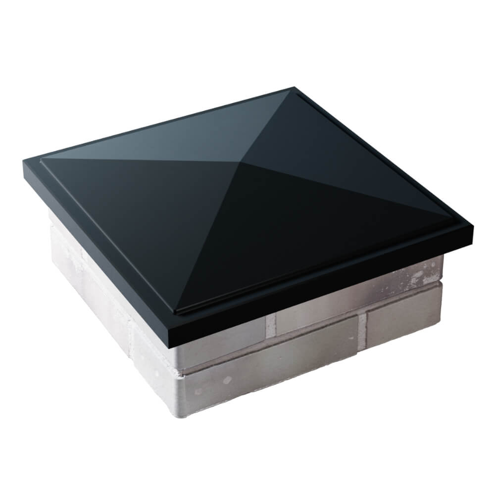 Колпак Zking БонаМоно Черный на столб 1.5х1.5 кирпича (385х385, 400х400мм) в Вологде фото