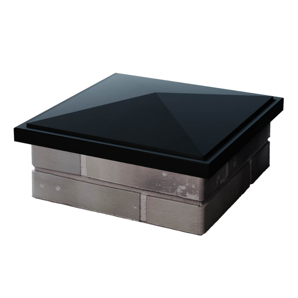 Колпак Zking БонаМоно Черный на столб 1.5х1.5 кирпича (385х385, 400х400мм) в Вологде фото